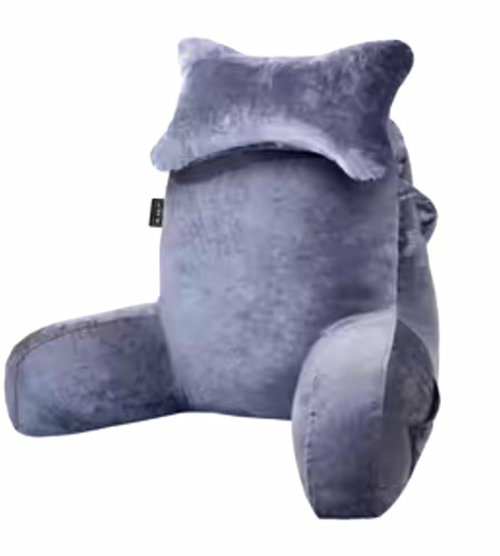 Grey plush back support - back,