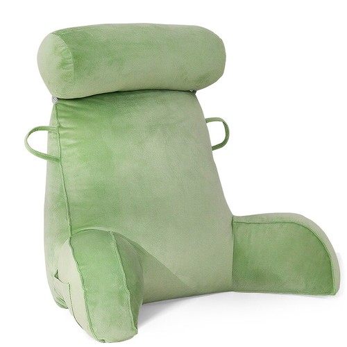 Green reading pillow back - pillow,