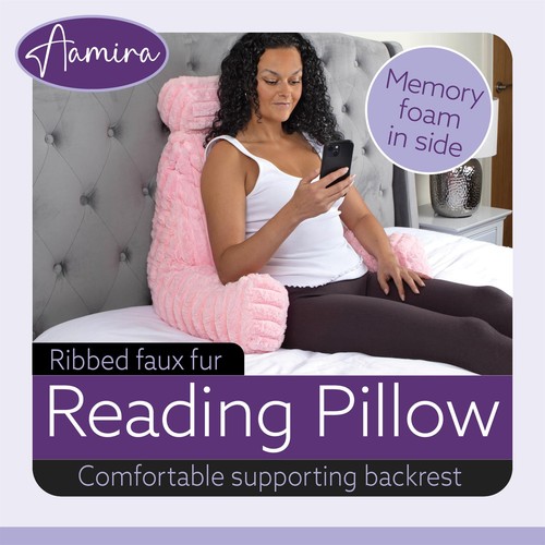 Pink reading pillow - pink, shredded