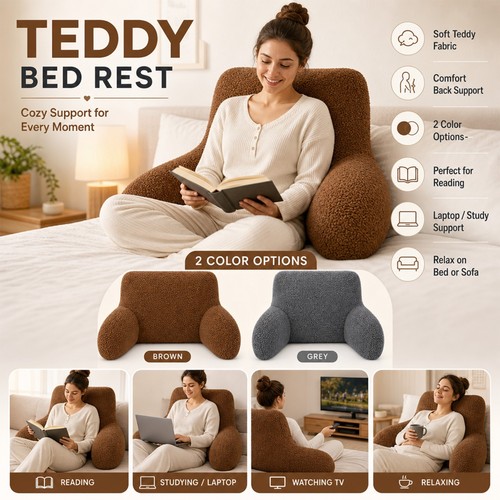 Teddy bedrest reading pillow - bedrest,