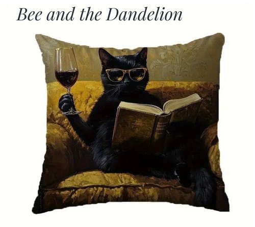 Black cat drinking - cat, &