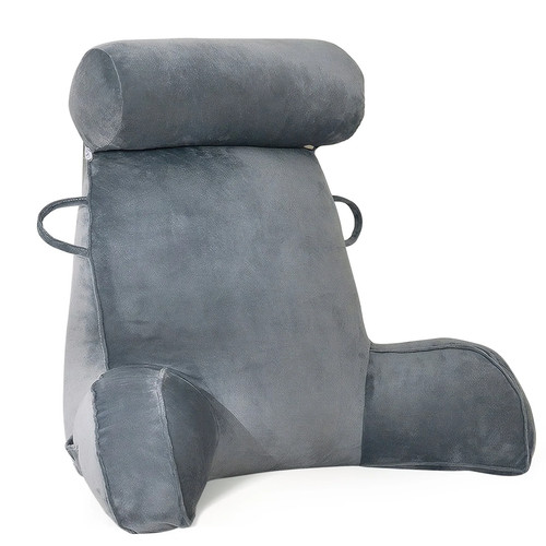 Grey headboard reading pillow - grey,