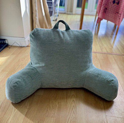 Large green reading pillow - green,