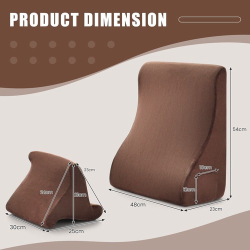Bed wedge pillow with side - bed,